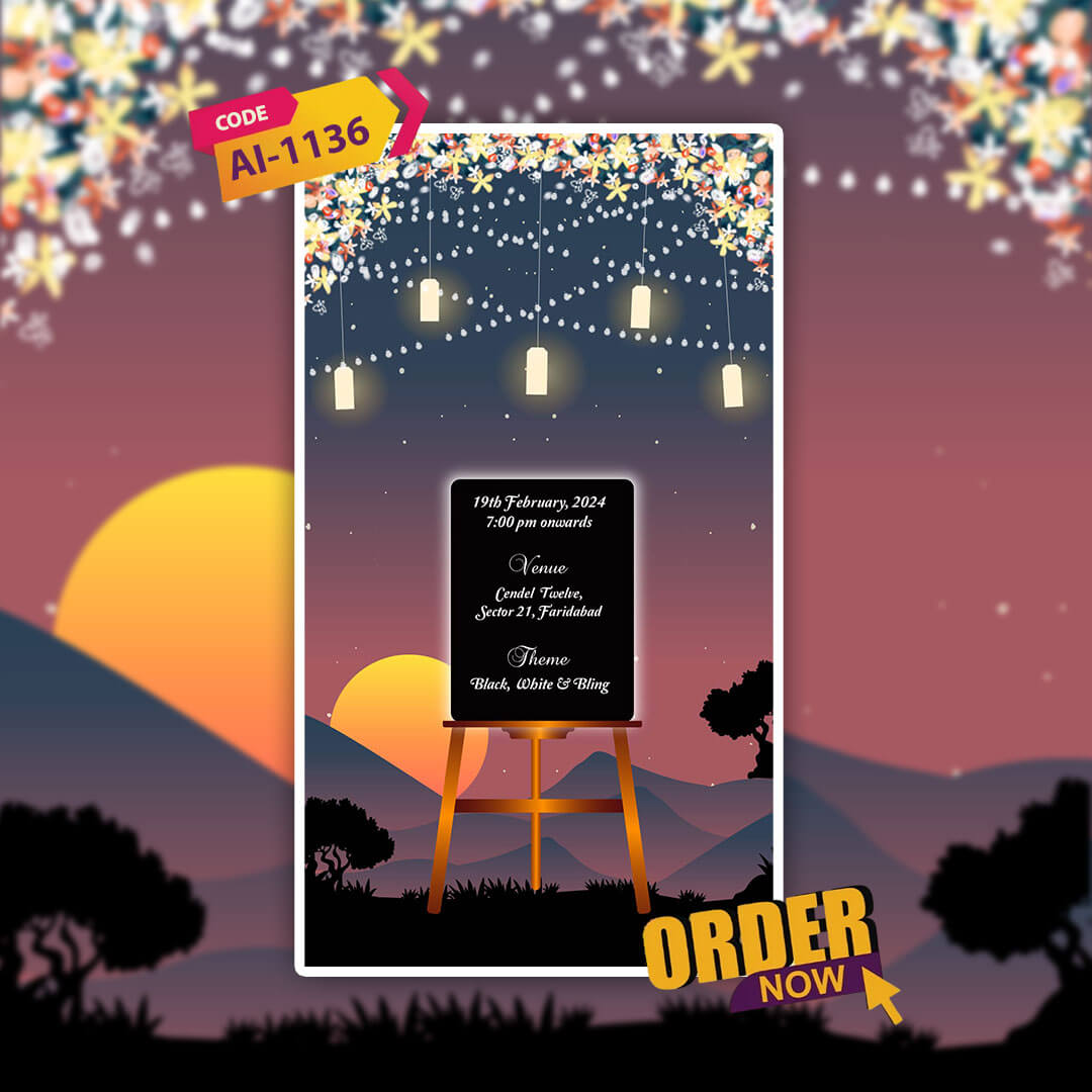 Anniversary Video Invitation | Personalized & Animated | AI-1136