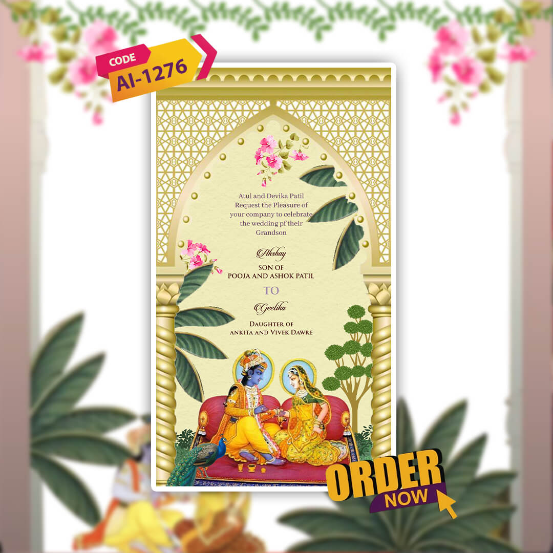Digital Wedding Invitation Video | Elegant | AI-1276