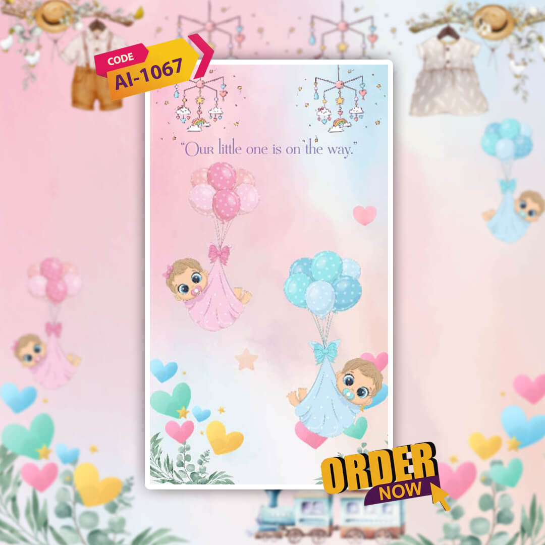 Baby Shower Invitation Video | Elegant Decor | AI-1067