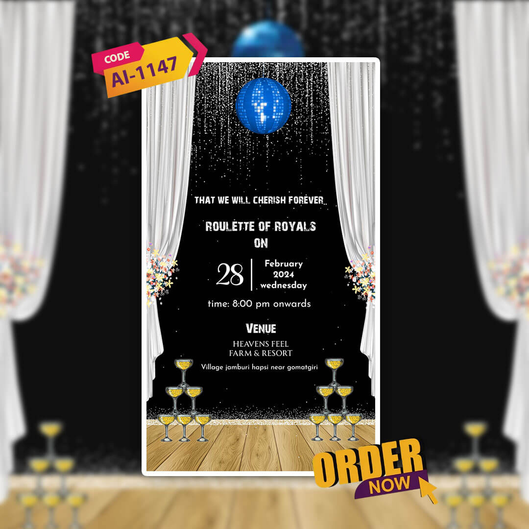 Pool | Cocktail | Dance Party Invitation Video | Mirage | AI-1147