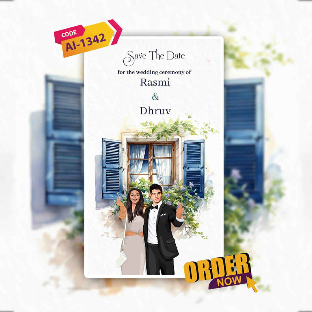Digital Wedding Invitation Video | Timeless Grace | AI-1342
