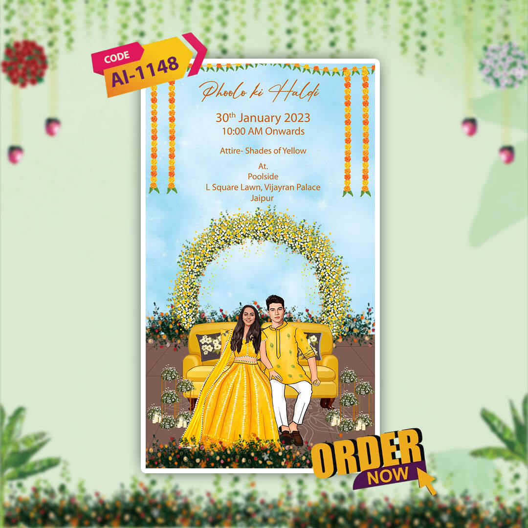 South Indian Wedding Invitation Video | Temple Theme | AI-1148