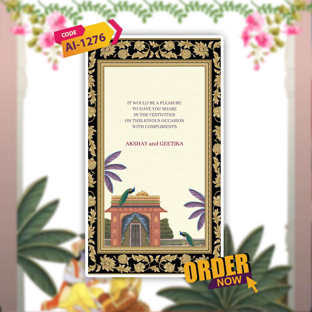 Digital Wedding Invitation Video | Elegant | AI-1276
