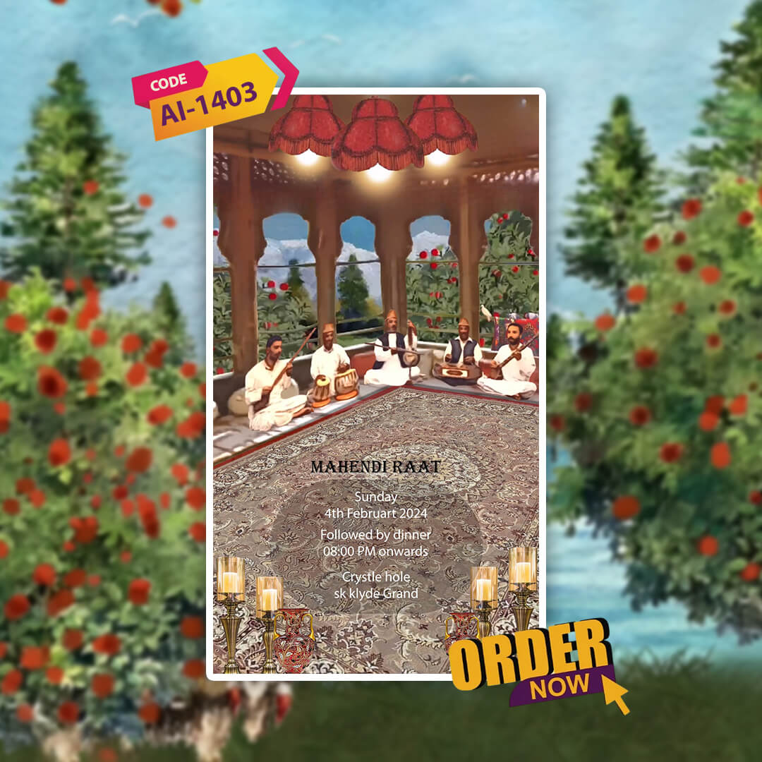 Kashmiri Wedding Invitation Video | Custom Digital E-Invite| AI-1403