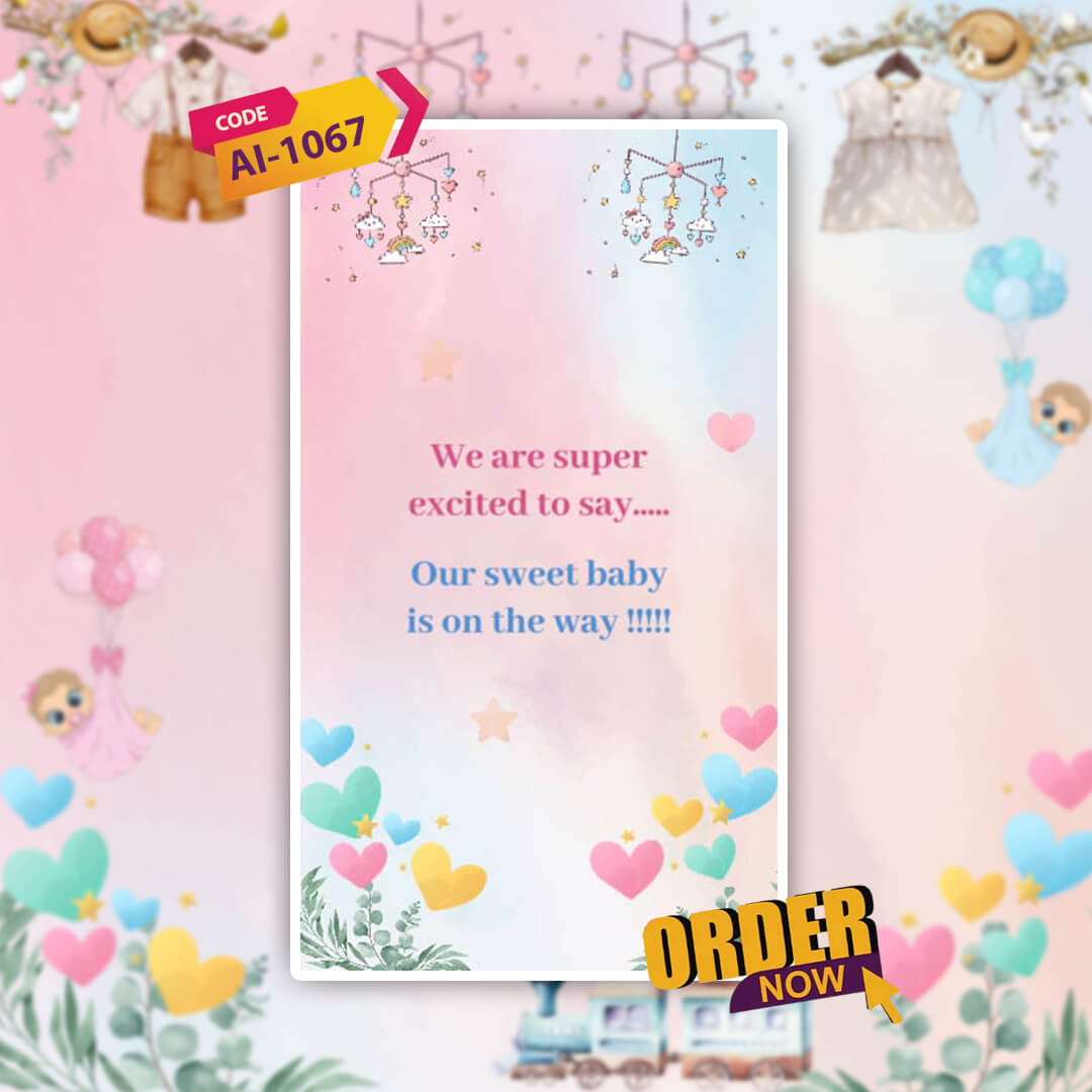 Baby Shower Invitation Video | Elegant Decor | AI-1067