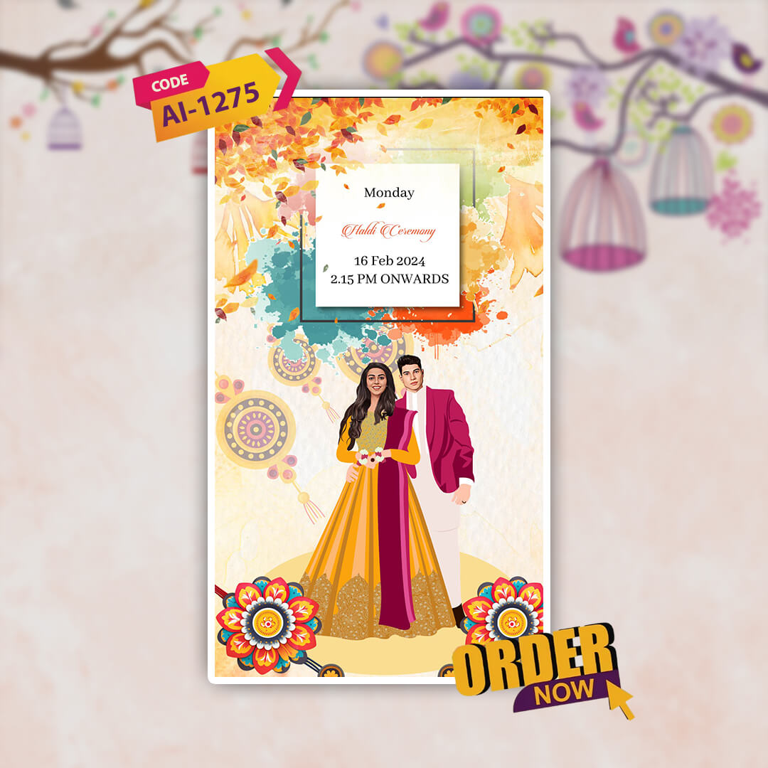 Digital Wedding Invitation Video | Elegant & Modern |AI-1275