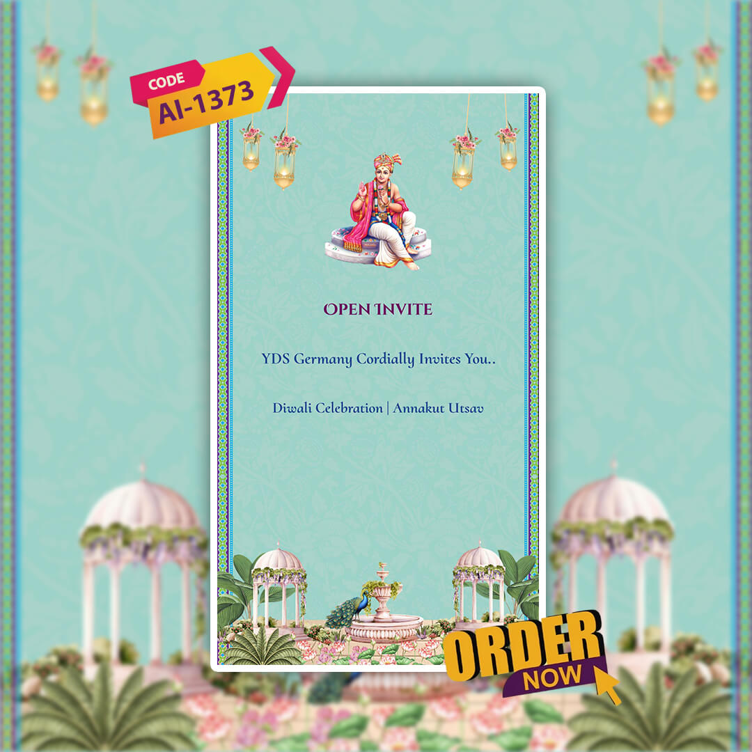 Annakut Utsav Invitation Video | Diwali Annakut | AI-1373