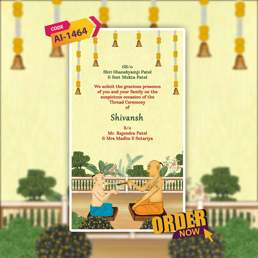 Thread Ceremony Invitation Video | Sacred Visuals | AI-1464