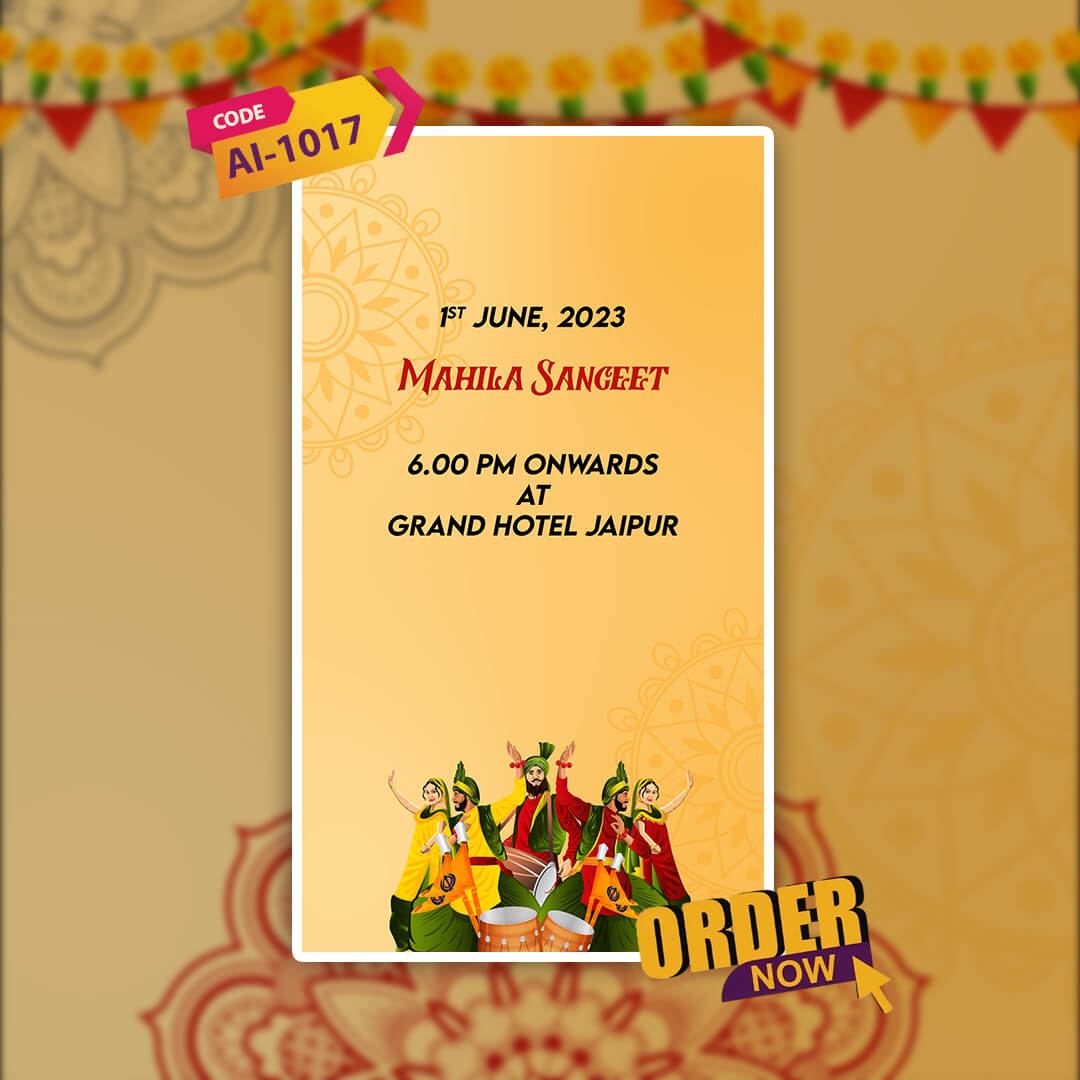 Wedding Video Invitation | vibrant and elegant Theme | AI-1017