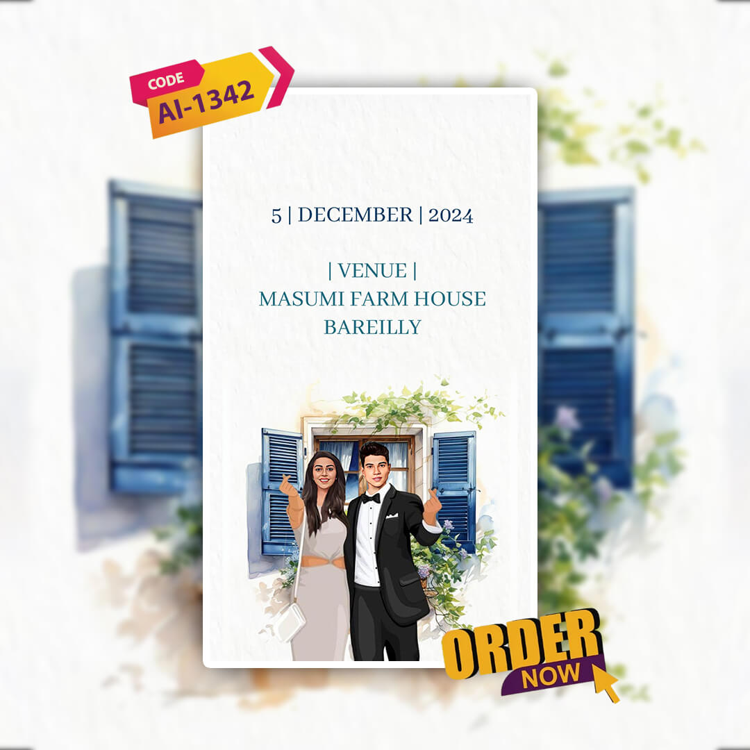 Digital Wedding Invitation Video | Timeless Grace | AI-1342