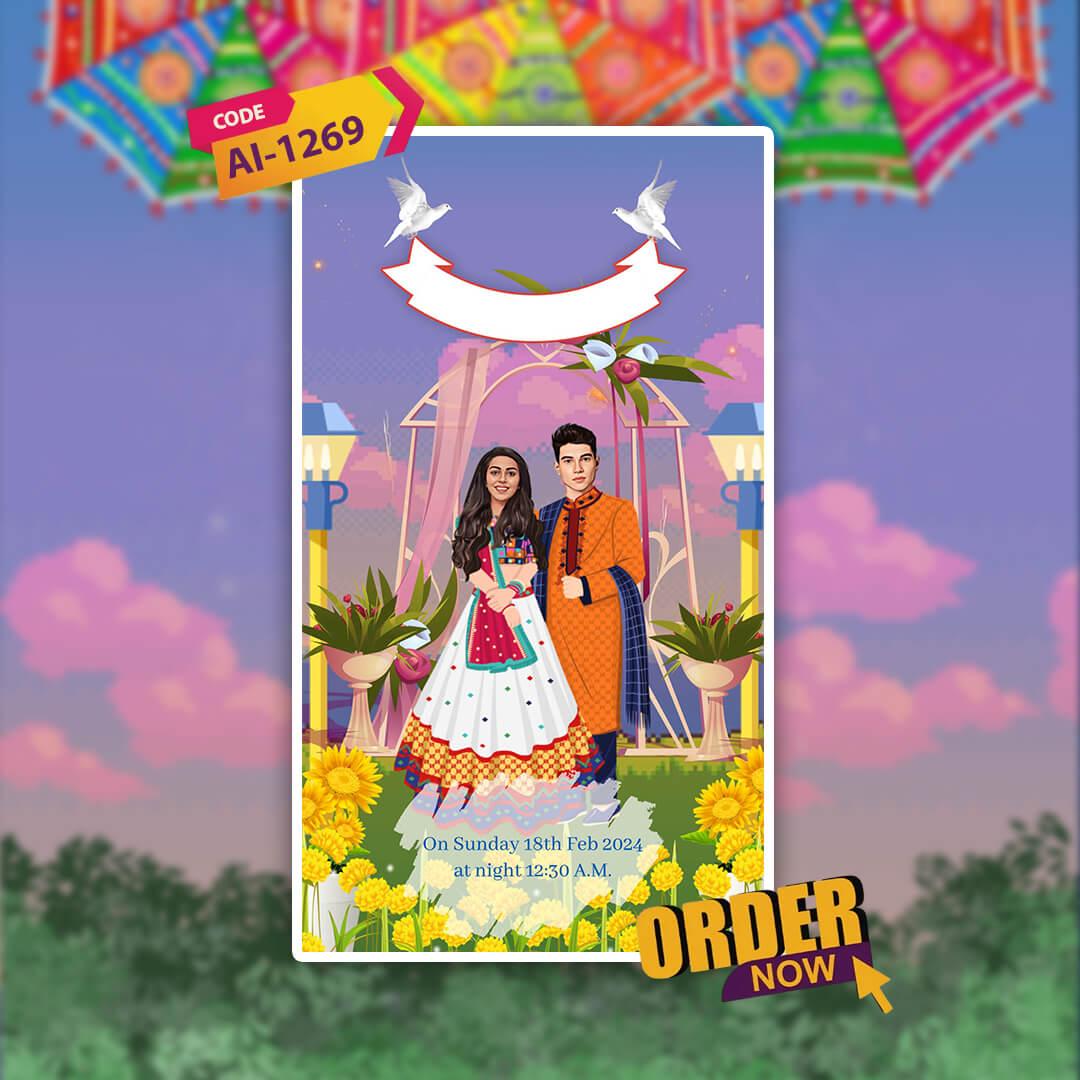 Digital Wedding Invitation Video | Love in Motion | AI-1269