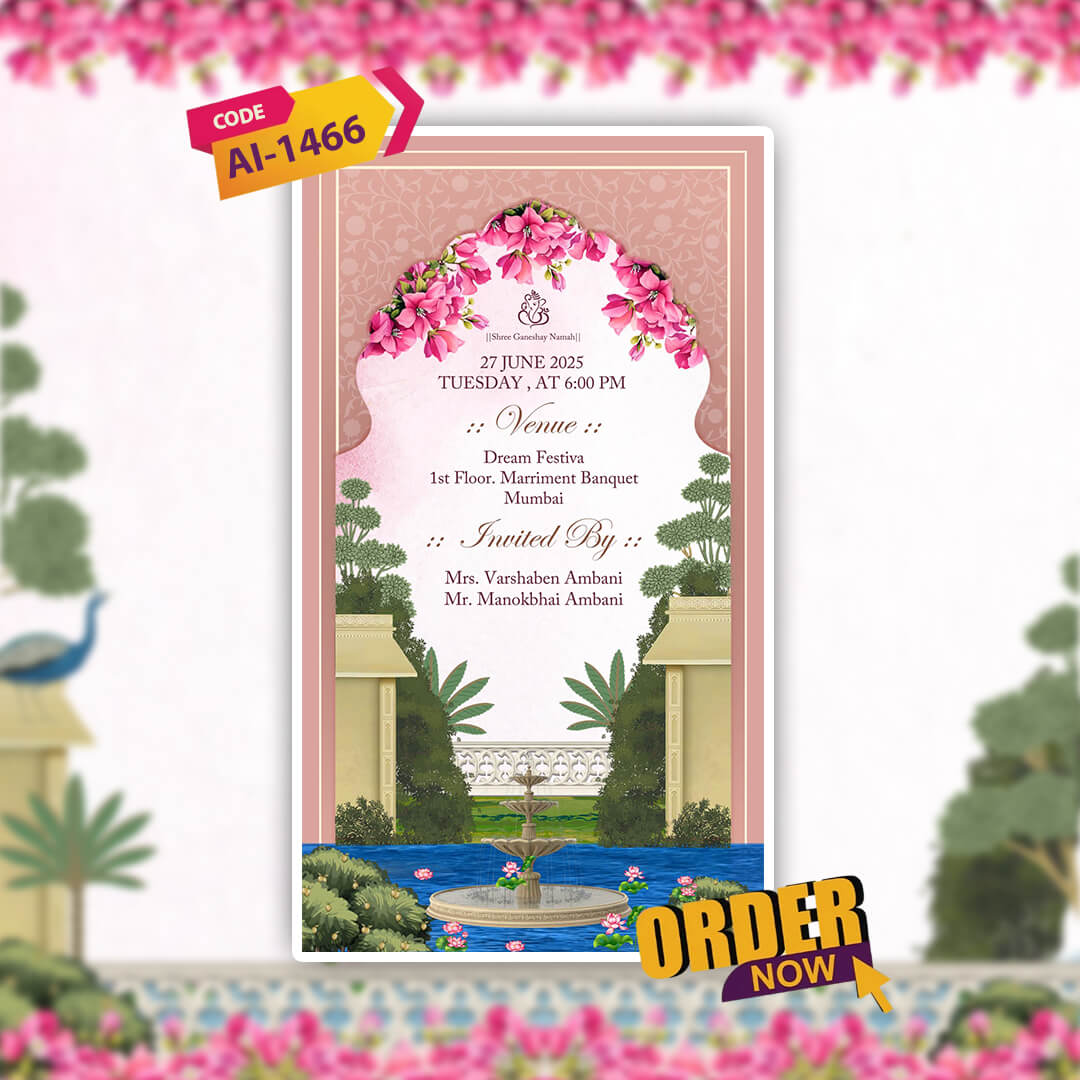 Engagement & Ring Ceremony Video Invitation | Romantic |AI-1466