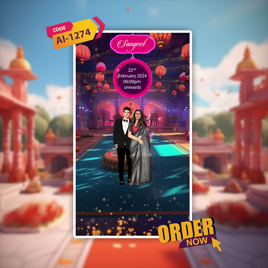 Digital Wedding Invitation Video | Personalized| AI-1274