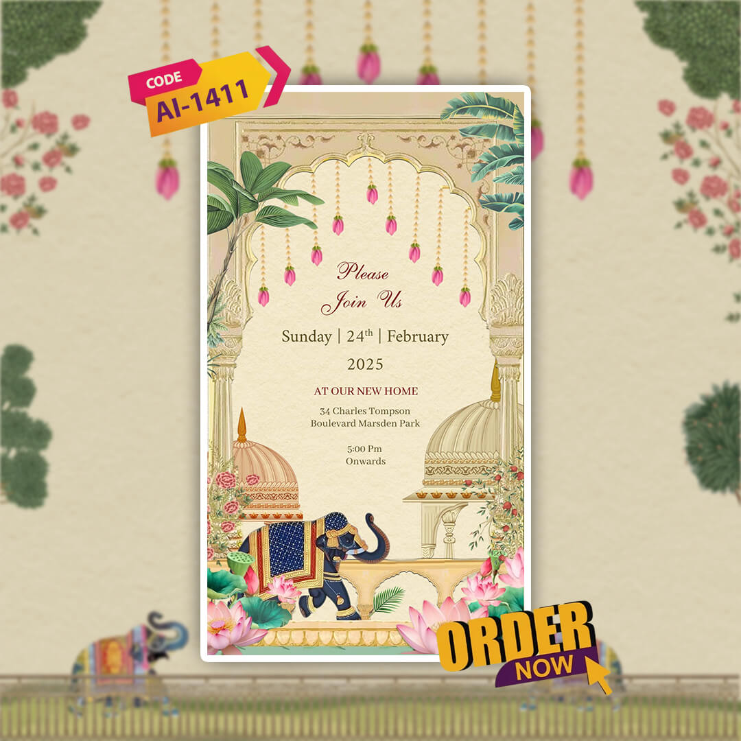 House Warming Ceremony Invitation Video | Animated | AI-1411