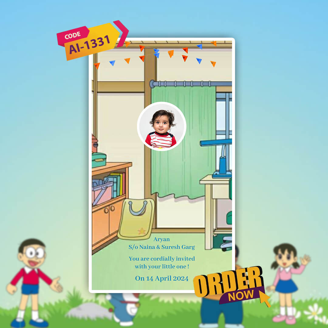 Birthday Invitation Video | Animated Character Cartoons Theme| AI-1331