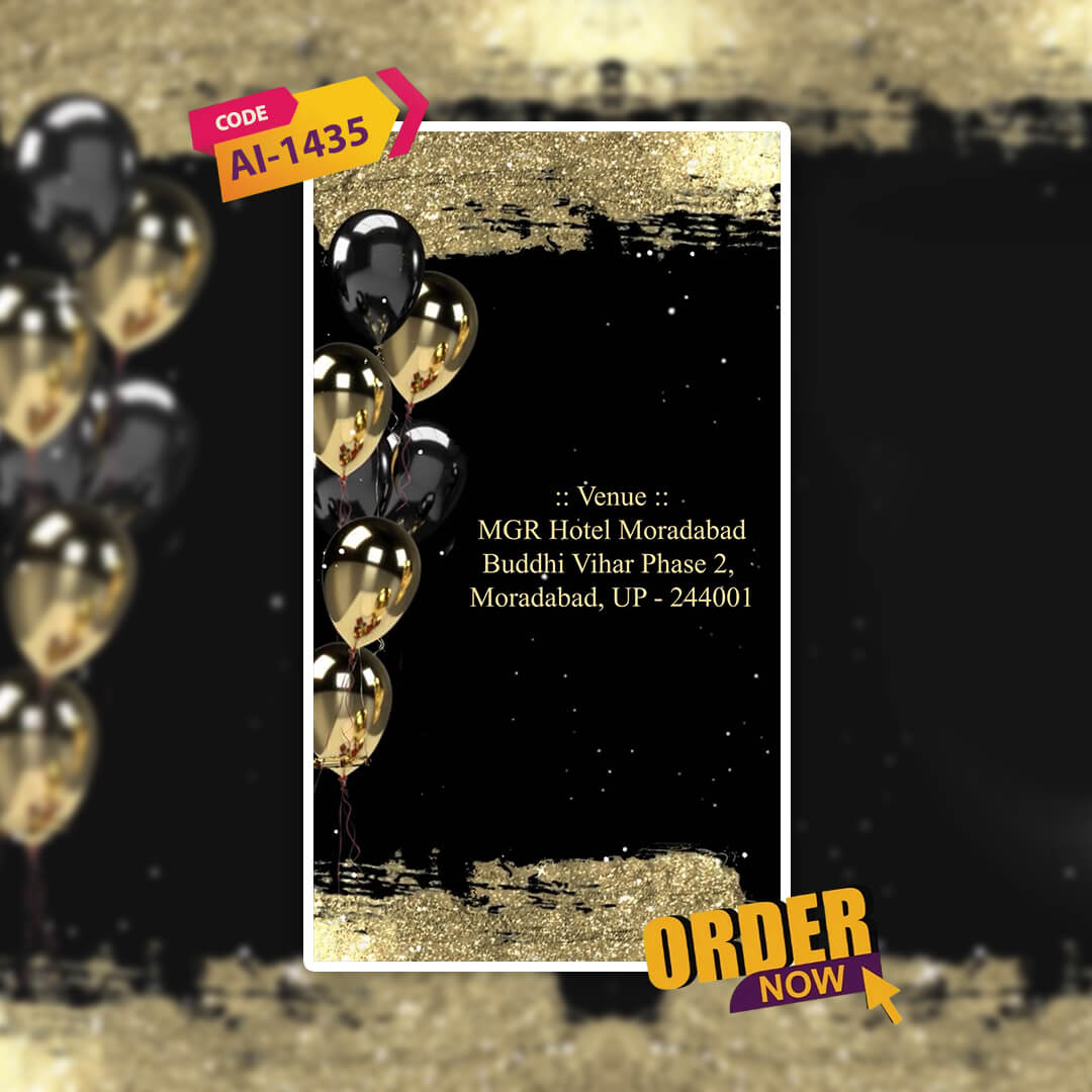 Birthday Invitation Video | Luxurious Invite | AI-1435