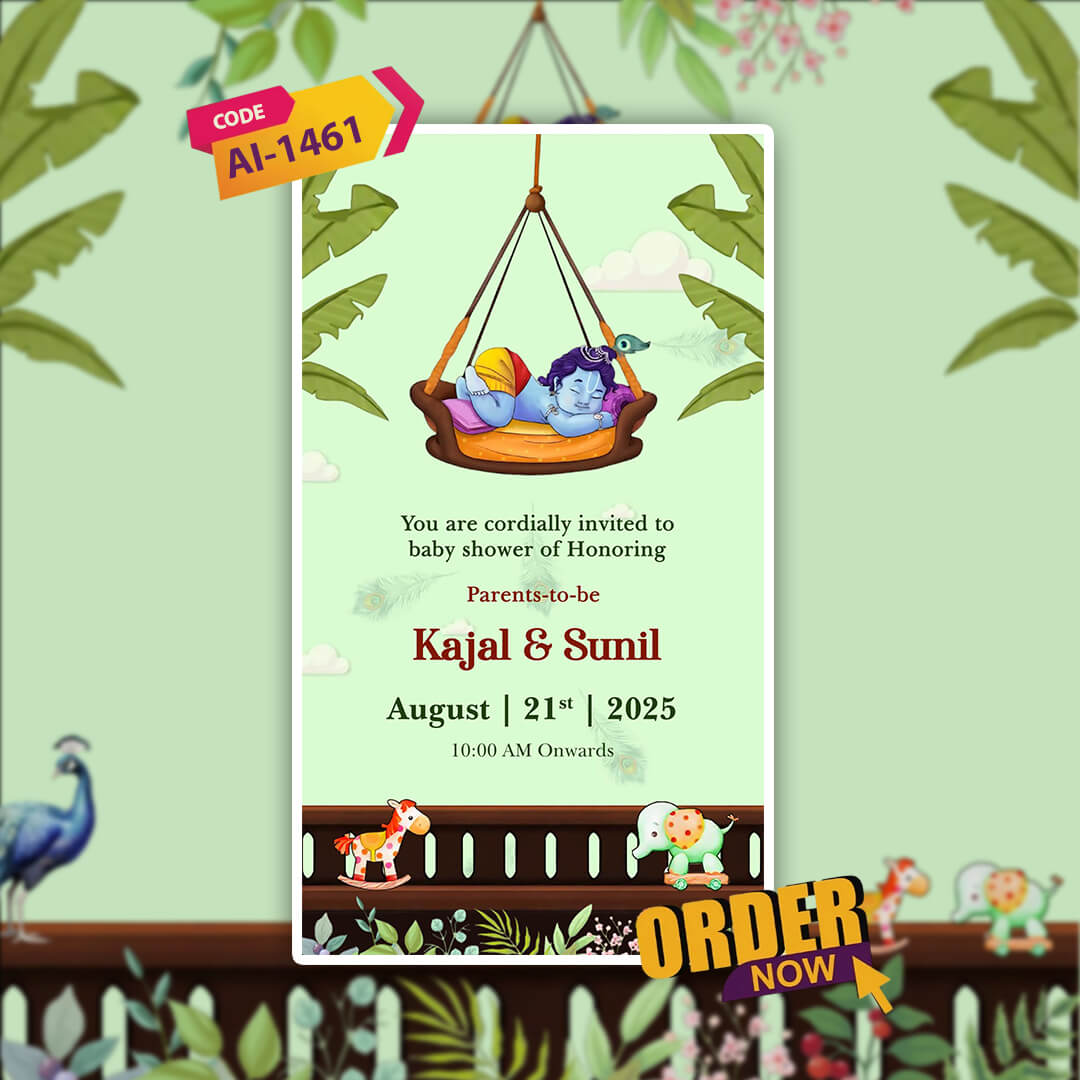 Baby Shower Invitation Video | Charming Celebration | AI-1461