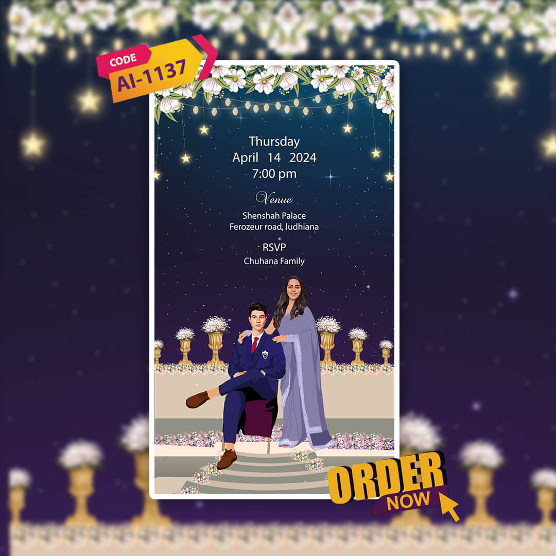 Anniversary Video Invitation | Stylish Couple | AI-1137