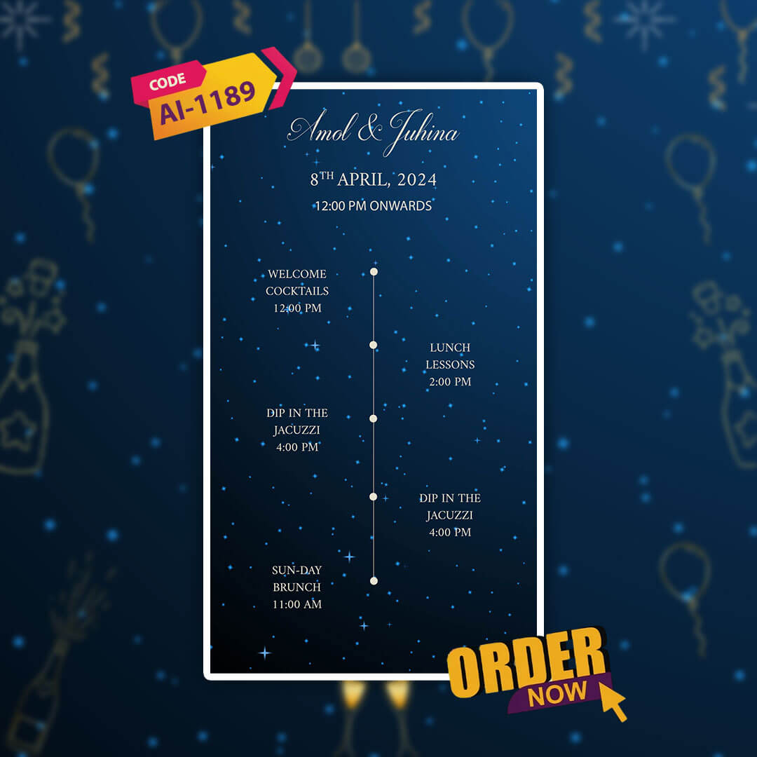 Bachelor Party Invitation Video | Digital Invite | AI-1189