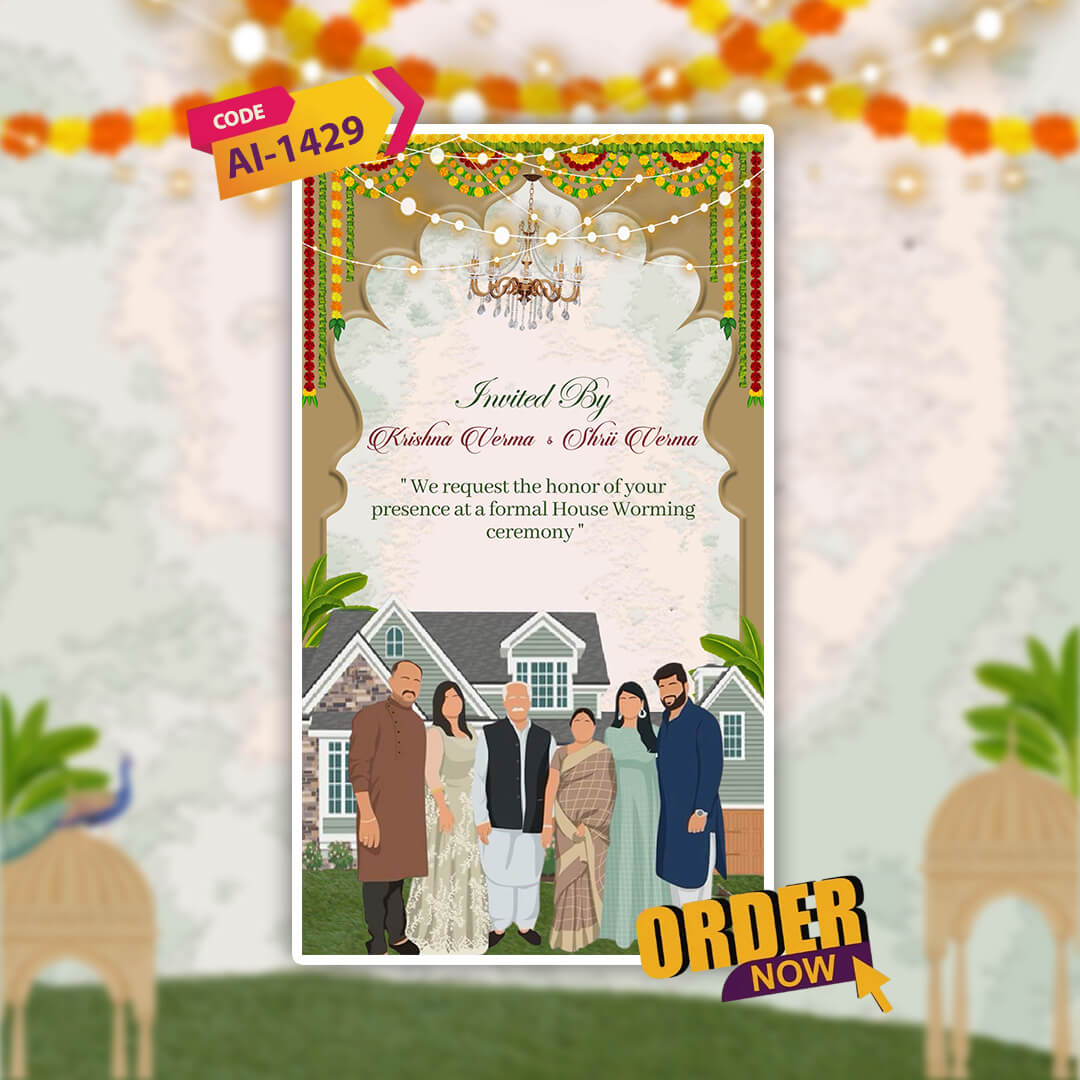 House Warming Ceremony Invitation Video | Griha Pravesh | AI-1429