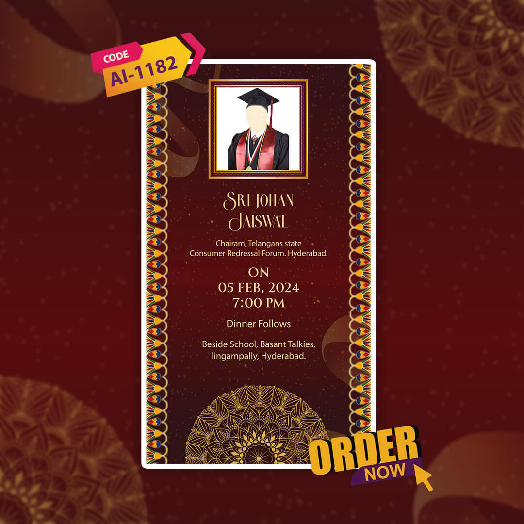 Retirement Party Invitation Video | Red-Themed Animated | AI-1182