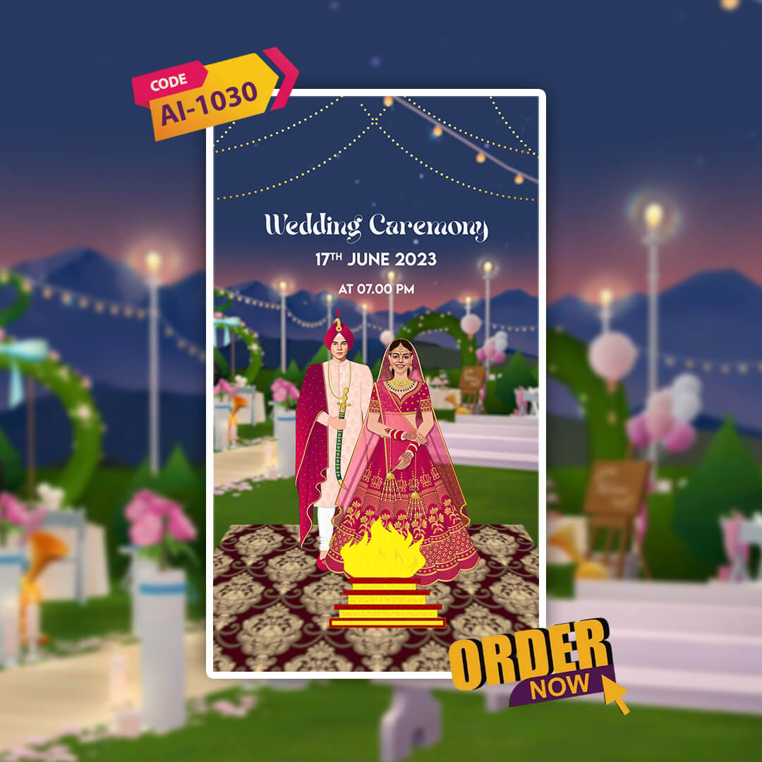 Wedding Video Invitation | Shareable theme | AI-1030