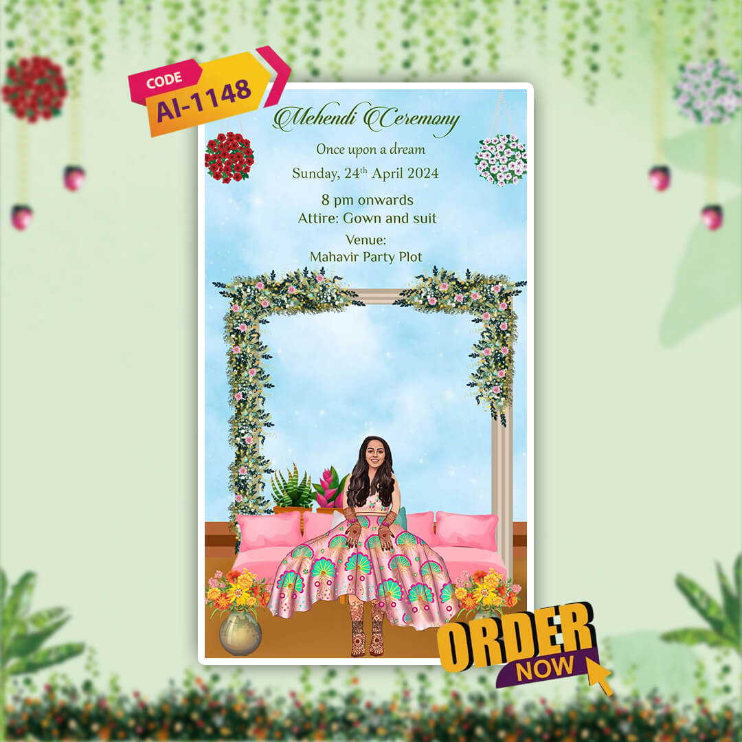 South Indian Wedding Invitation Video | Temple Theme | AI-1148