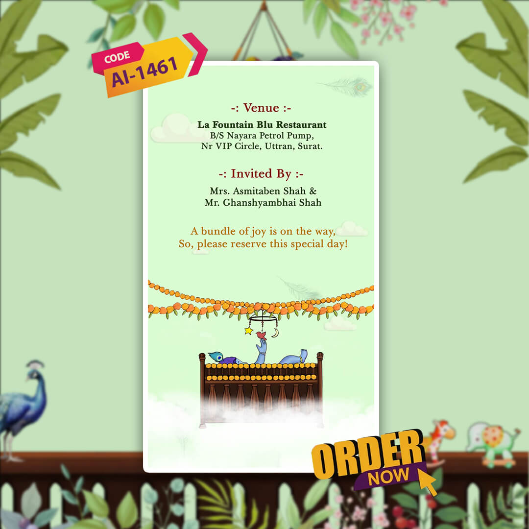 Baby Shower Invitation Video | Charming Celebration | AI-1461