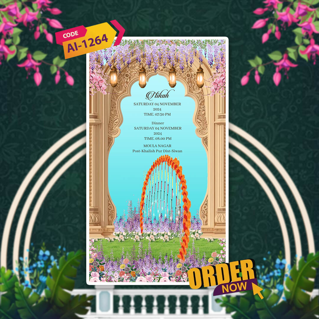 Muslim Wedding Invitation Video | Majestic | AI-1264