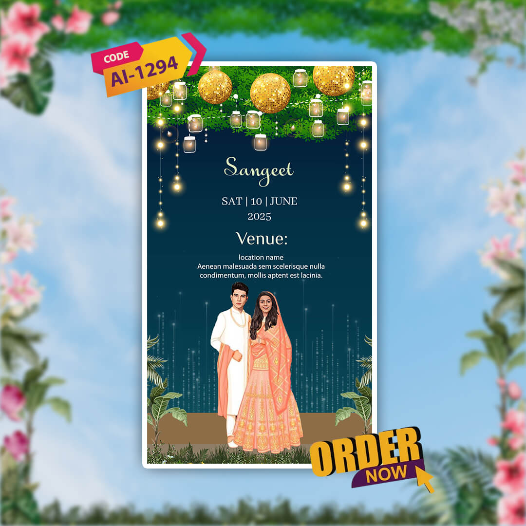 Sikh Wedding Invitation Video | Pink Floral Delight Theme | AI-1294