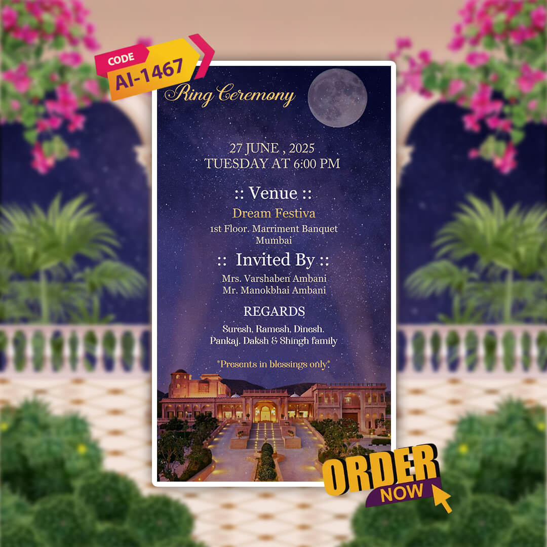 Engagement & Ring Ceremony Video Invitation | City Light | AI-1467