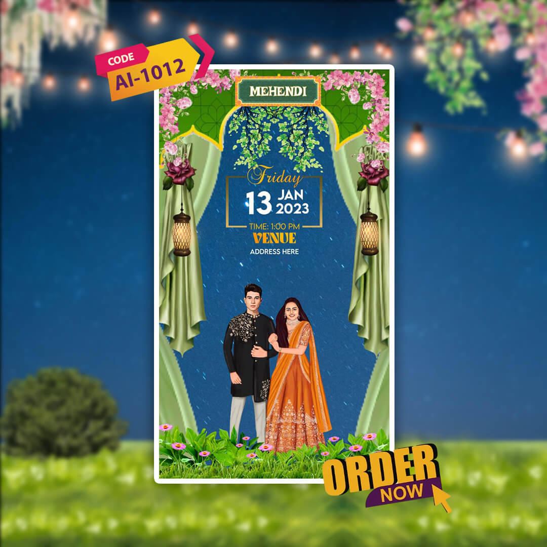 Wedding Video Invitation | Nikah, Shaadi & Reception| AI-1012