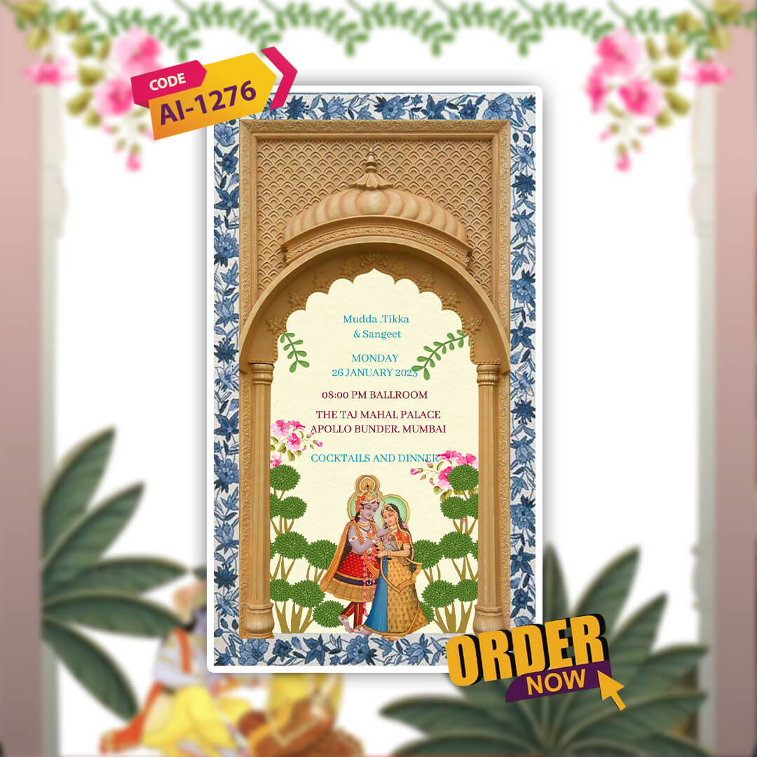 Digital Wedding Invitation Video | Elegant | AI-1276