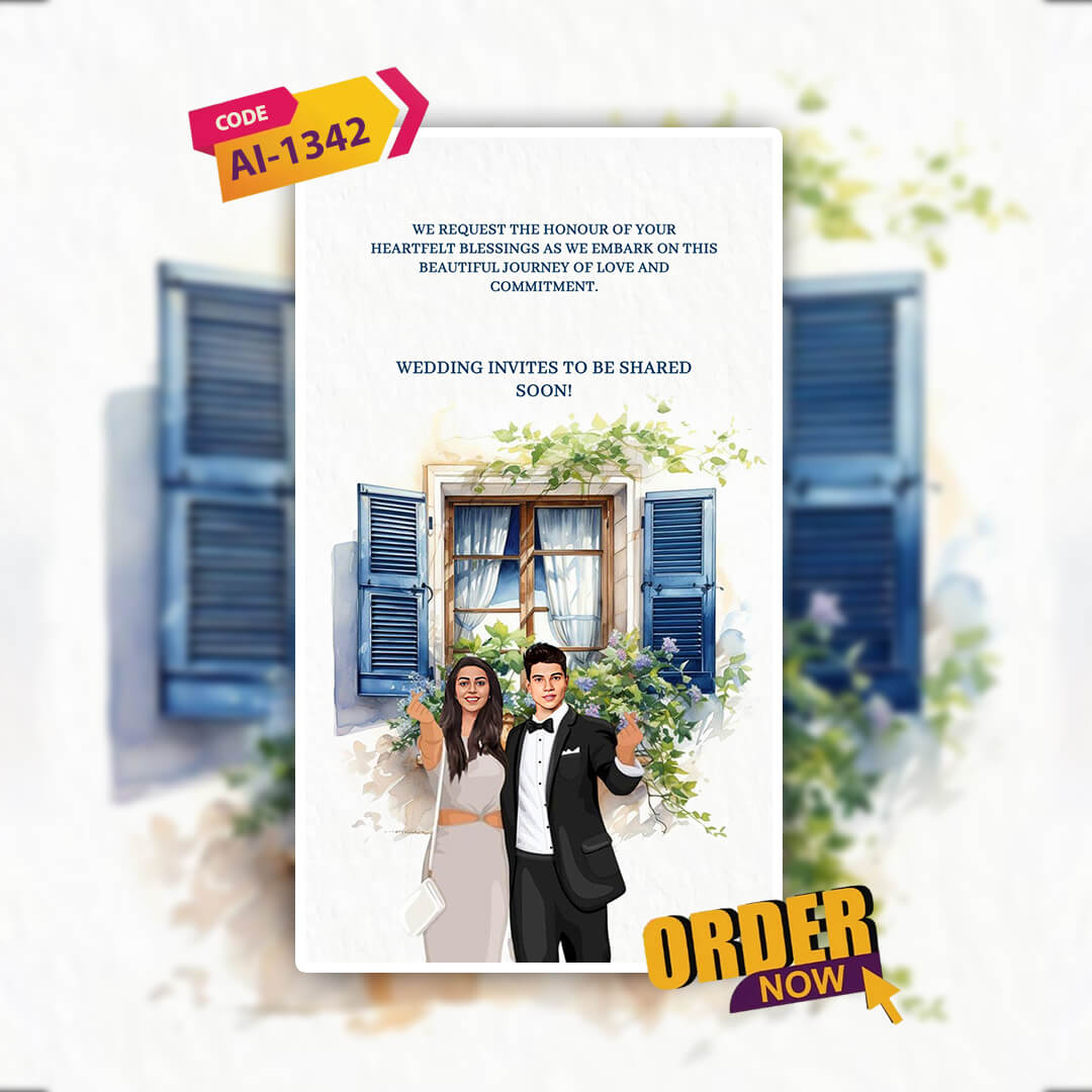 Digital Wedding Invitation Video | Timeless Grace | AI-1342