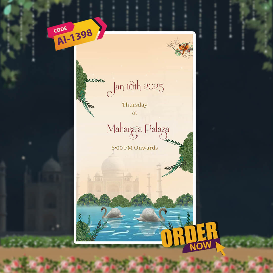 Anniversary Video Invitation | Elegant Blue Theme| AI-1398