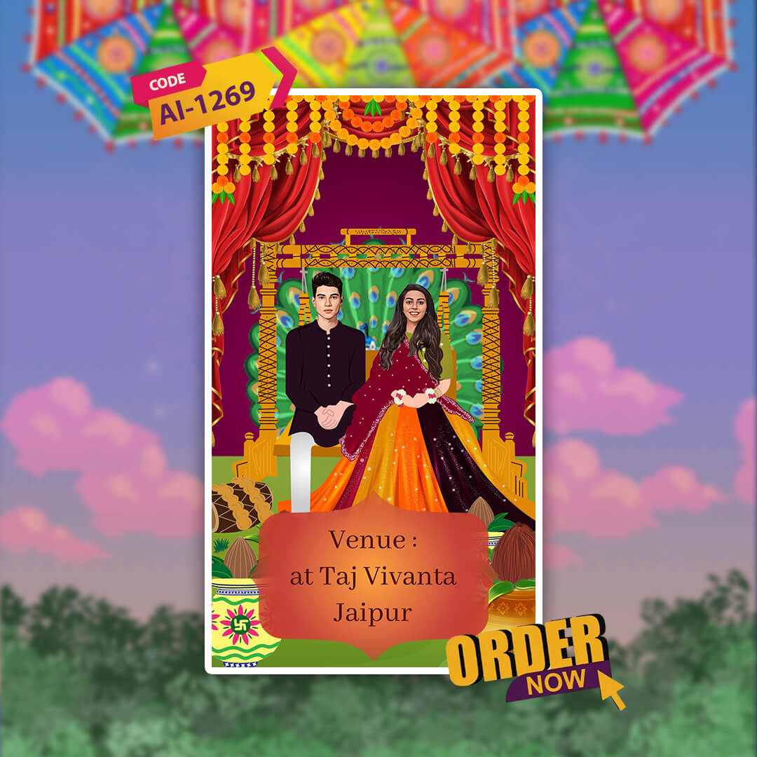 Digital Wedding Invitation Video | Love in Motion | AI-1269