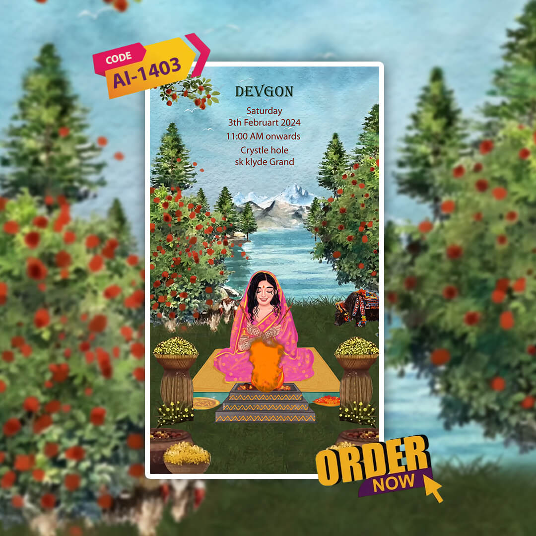 Kashmiri Wedding Invitation Video | Custom Digital E-Invite| AI-1403
