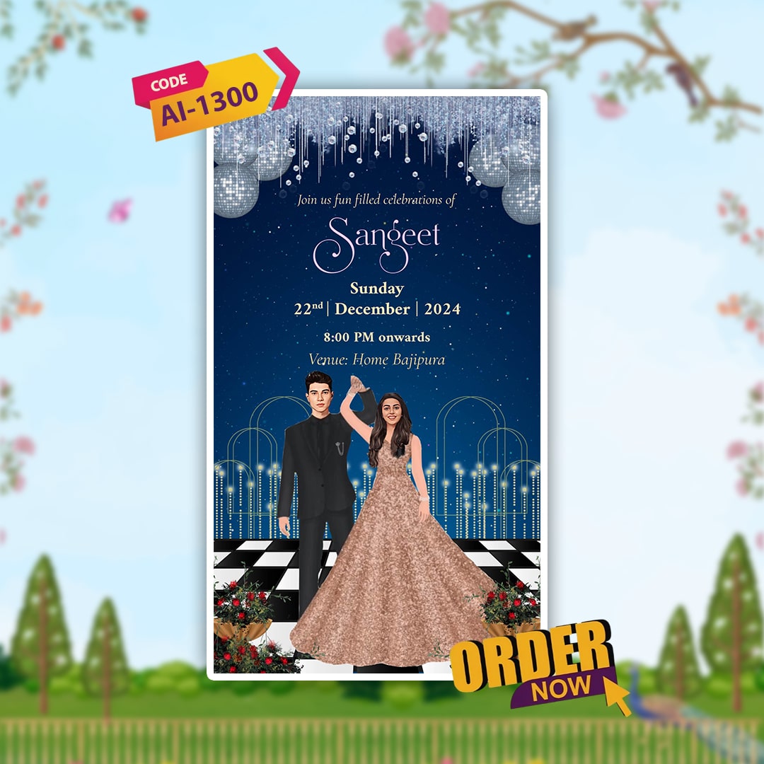 Digital Wedding Invitation Video | Heartfelt Personalization | AI-1300