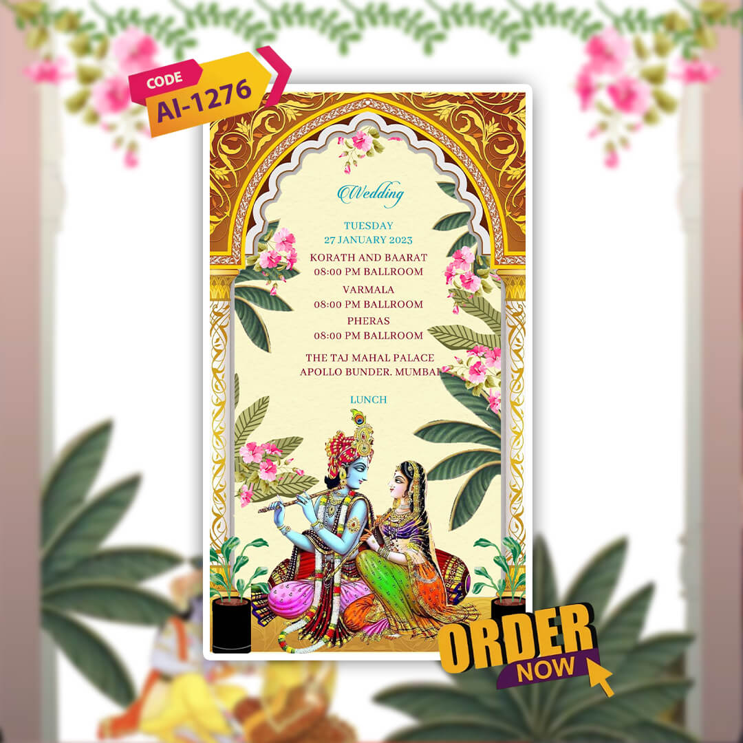 Digital Wedding Invitation Video | Elegant | AI-1276