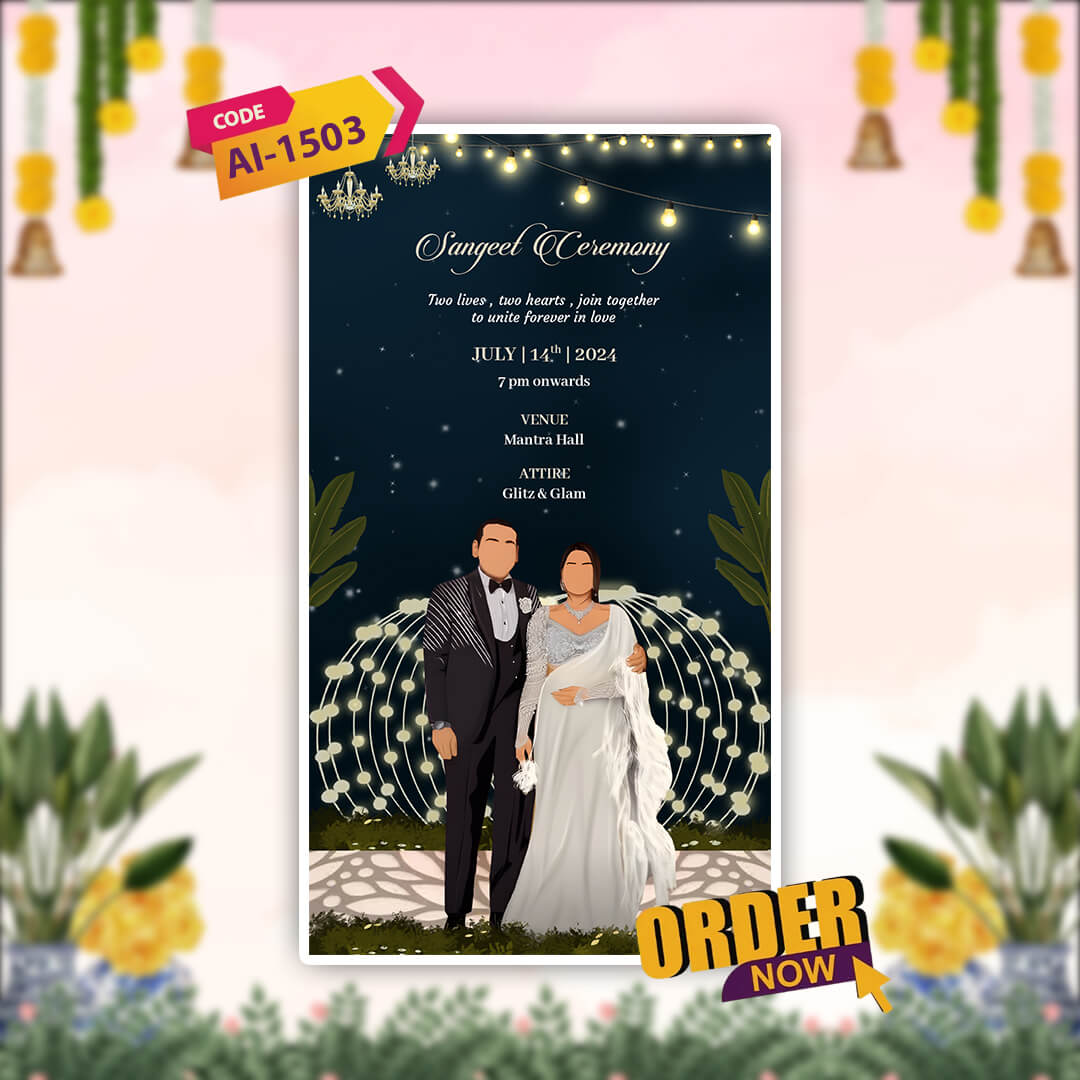 Rajasthani Wedding Invitation Video | Floral | AI-1503