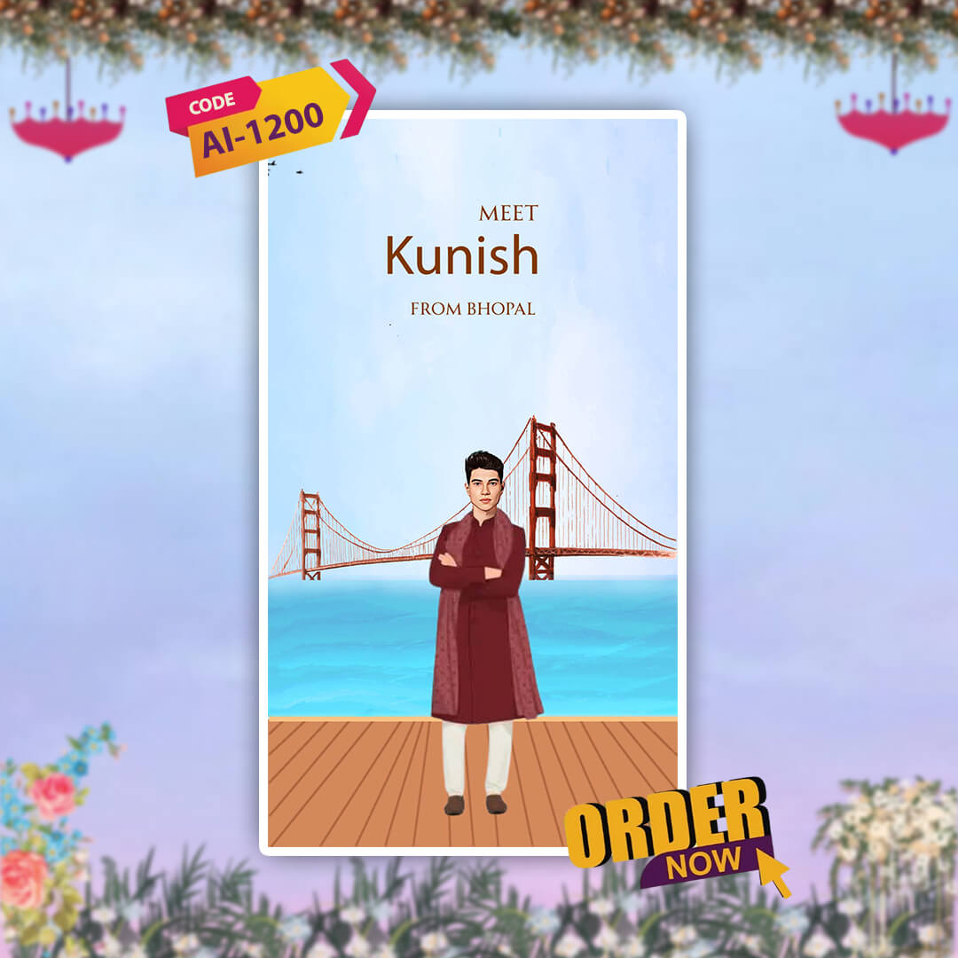 Custom Love Story Wedding Invitation Video | AI-1200