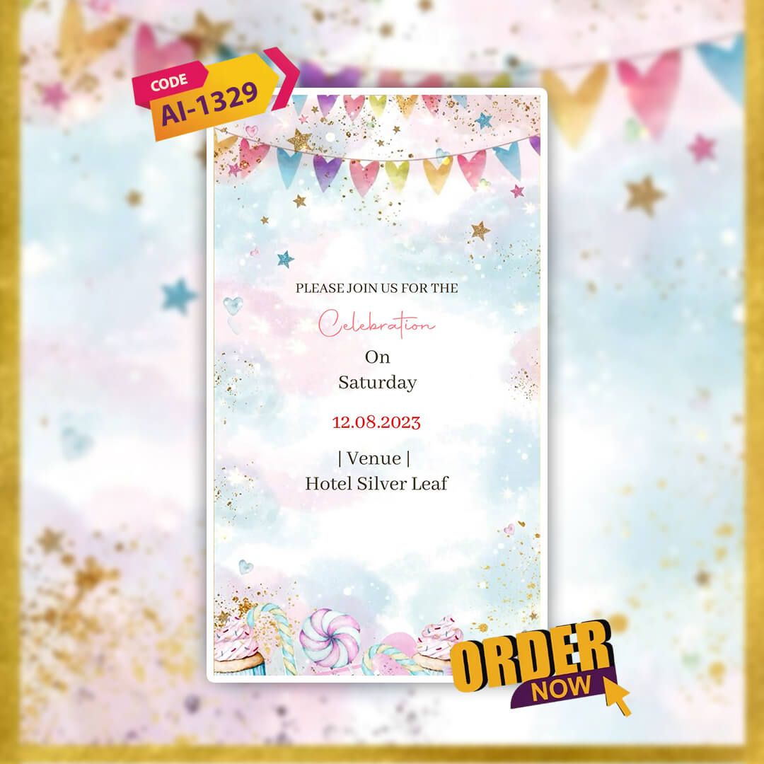 Birthday Invitation Video | Dreamy Invite | AI-1329
