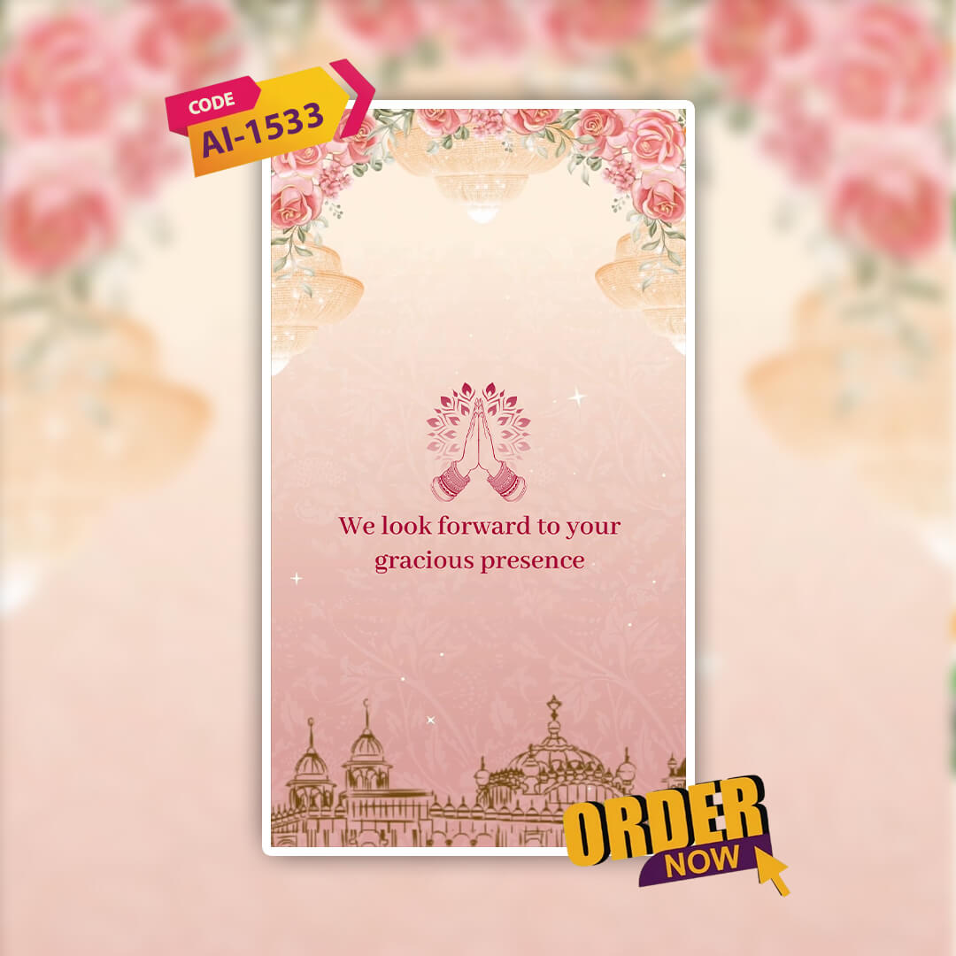 Sikh Wedding Invitation Video | Punjabi Wedding Video Invitation | AI-1533