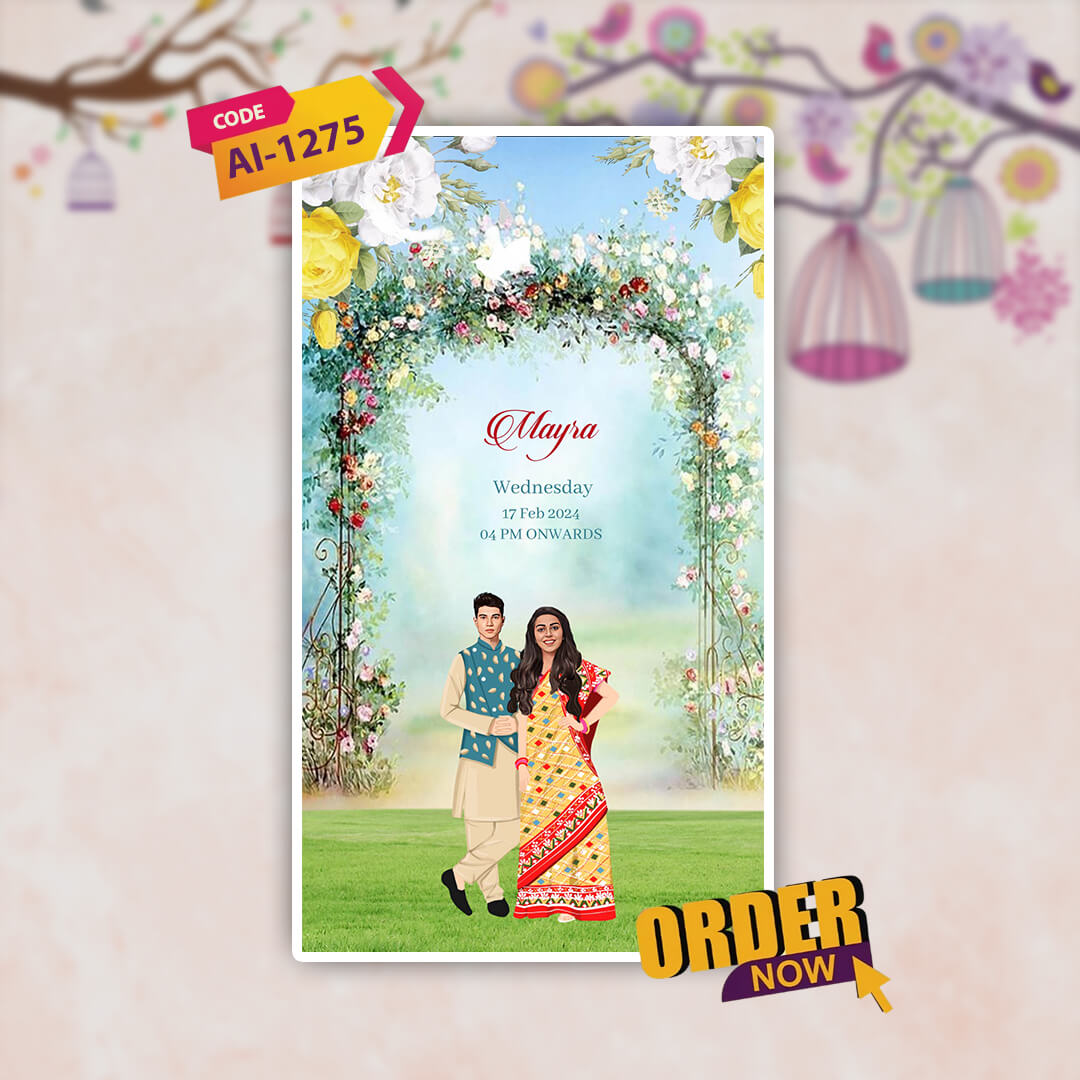 Digital Wedding Invitation Video | Elegant & Modern |AI-1275