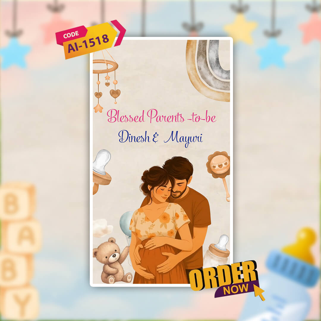 Baby Announcement Invitation Video | Unique |  AI-1518