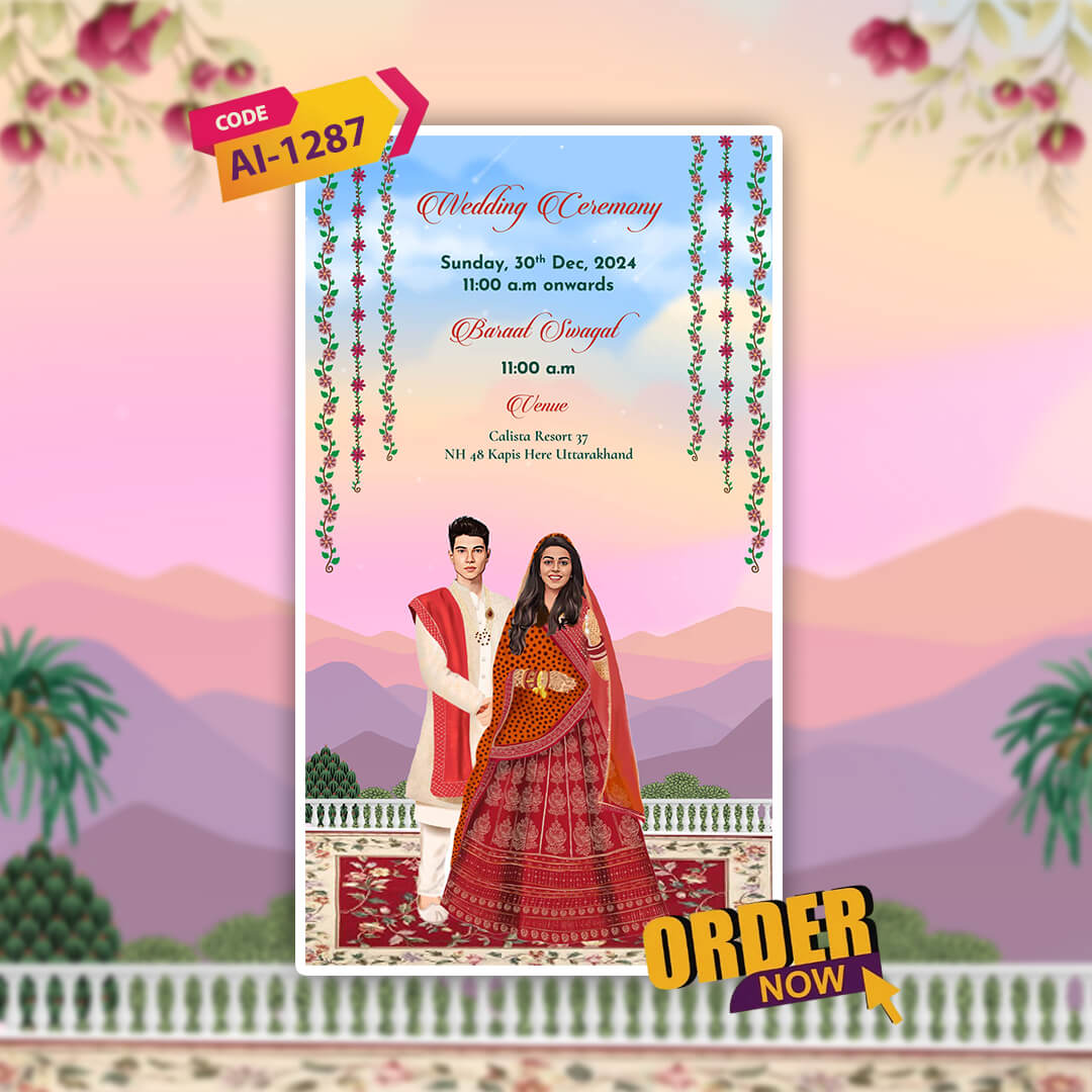 Uttarakhandi Wedding Invitation Video | Digital Invite | AI-1287