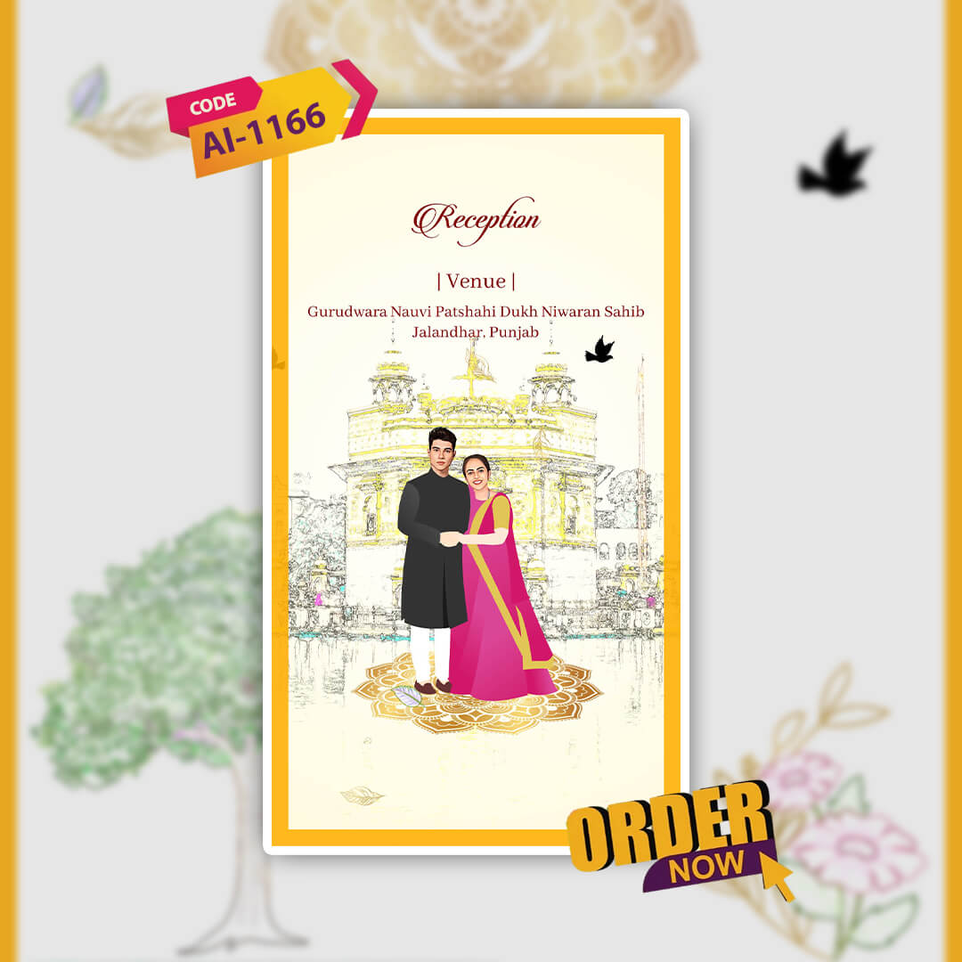 Sikh Wedding Invitation Video | Exquisitely Crafted | AI-1166