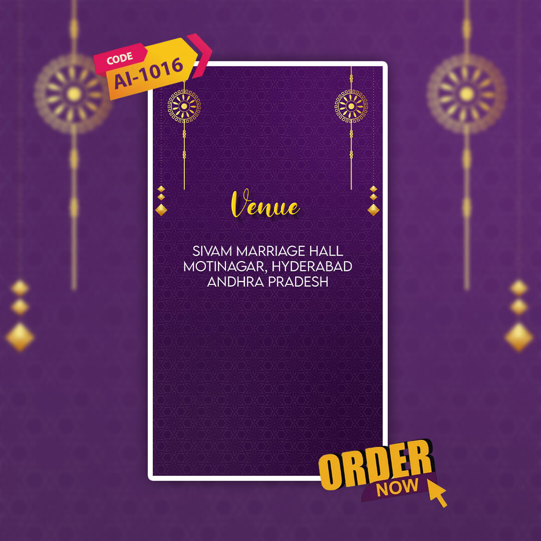 Wedding Video Invitation | Stylish Theme | AI-1016