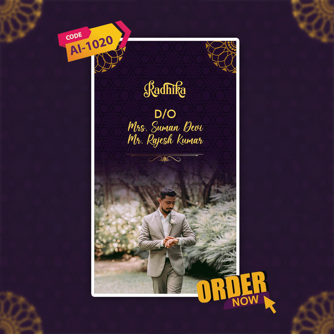 Wedding Video Invitation | Storybook Style| AI-1020