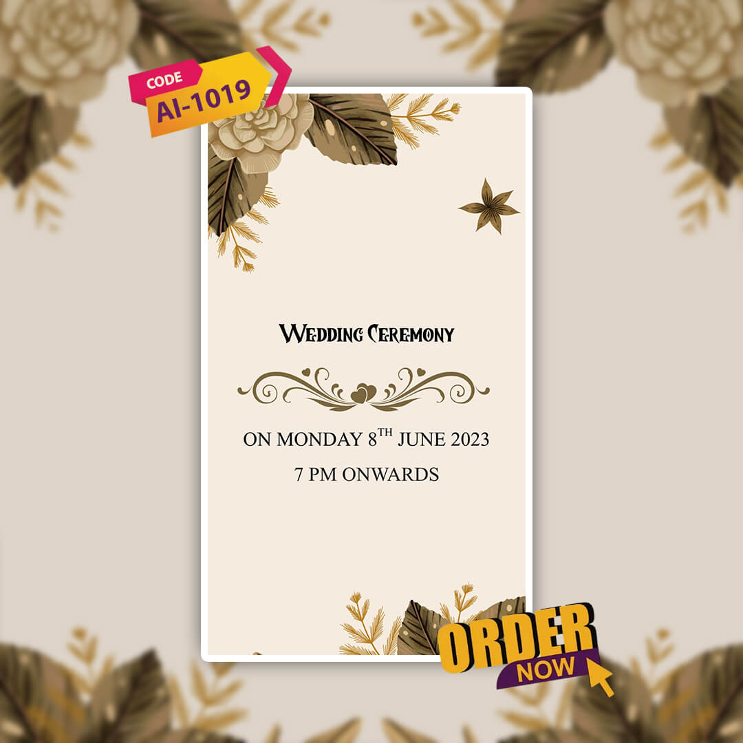 Wedding Video Invitation | pastel backgrounds| AI-1019